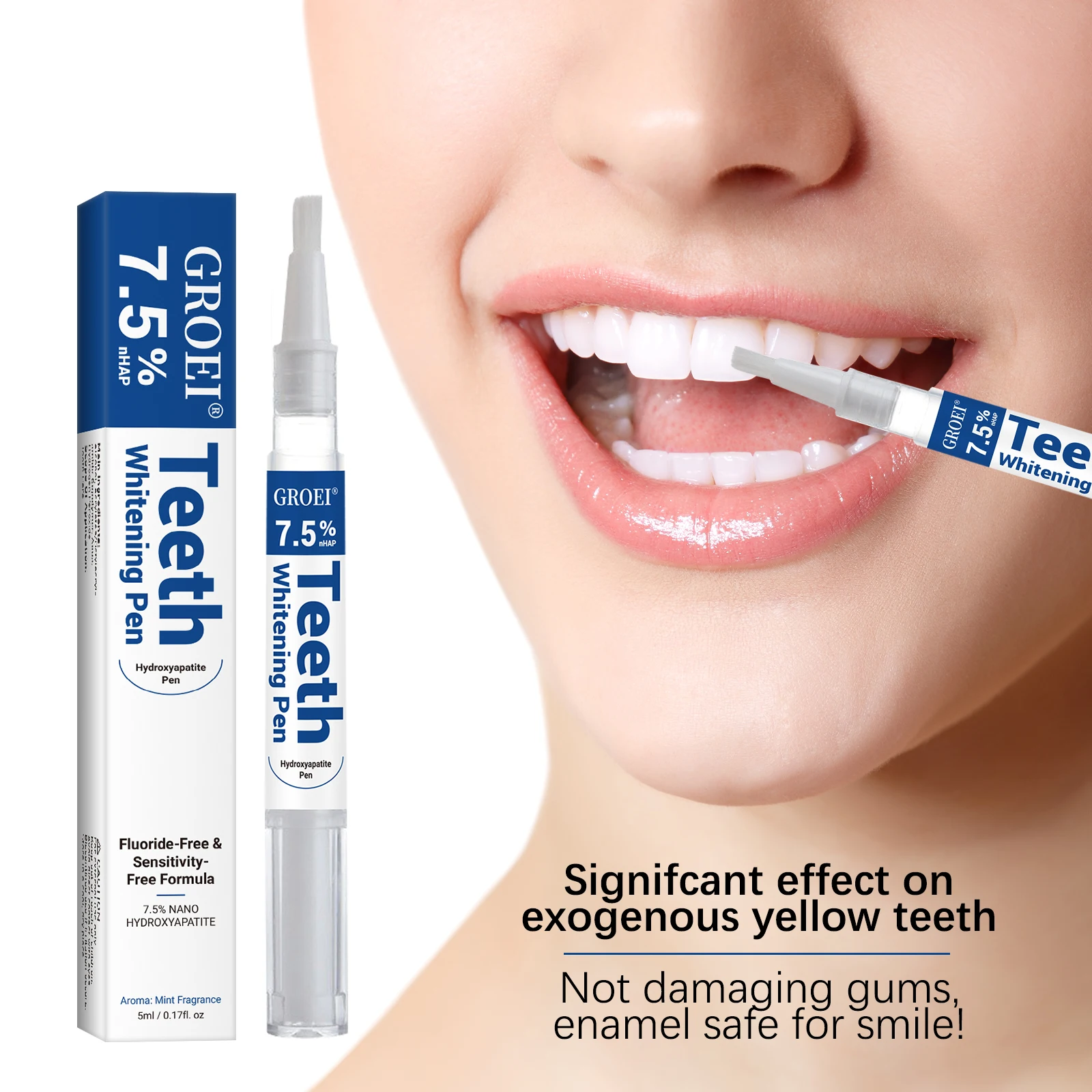 Teeth Whitening Remedies - 하이드록시아파타이트 치아 미백 펜 눈부신 화이트