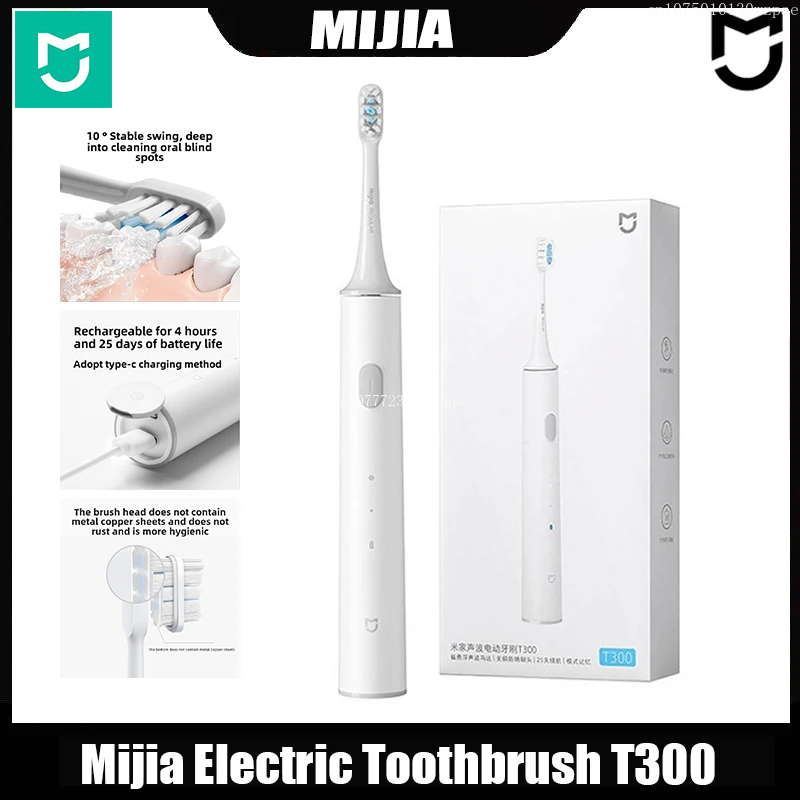 Teeth Whitening Toothbrush - 미지아 전동칫솔 T300 초음파 진동 미백