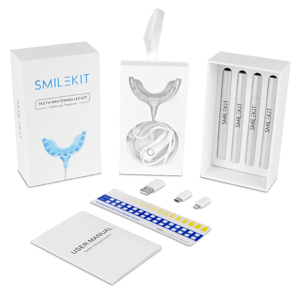Teeth Whitening Bleaching Kit - 스마트 타이밍 16 LED 냉광 치아