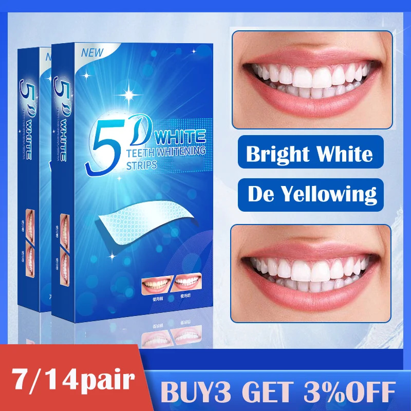 Teeth Whitening Bleaching Kit - 1/7/14pair 치아 미백 스트립 치아 미백
