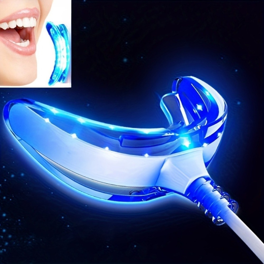 Teeth Whitening With Blue Light - 3-in-1 치아 미백 램프 16개의 조명