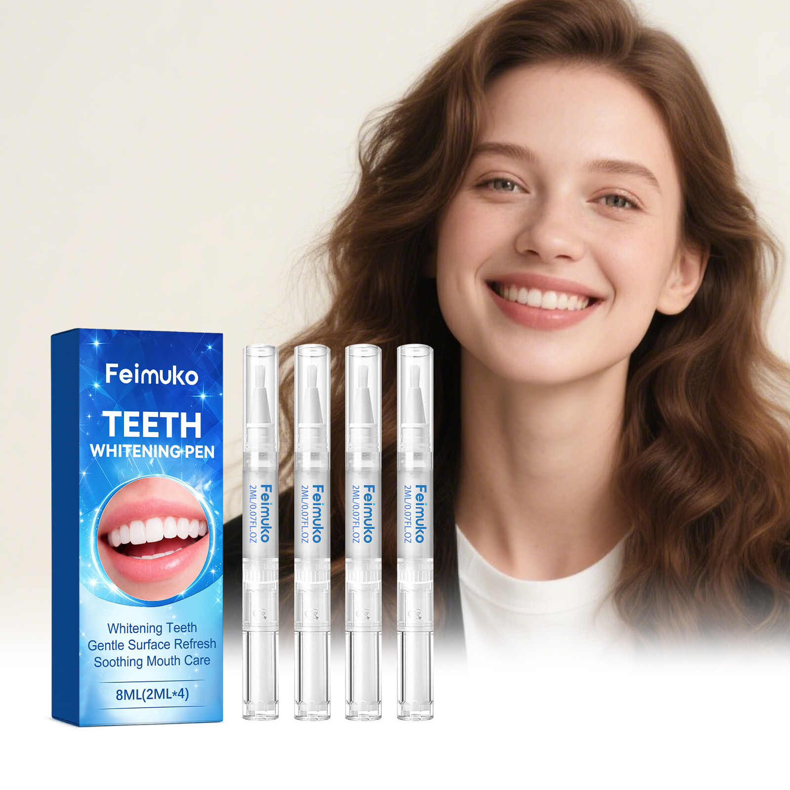 Teeth Whitening Bleaching Kit - 4pcs 치아 미백 젤 펜 얼룩