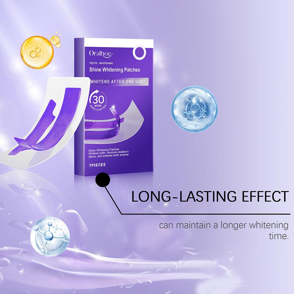 7개입 보라색 치아 미백 스트립 전문 치아 얼룩 제거  - Teeth Whitening Bleaching Kit 리뷰 및 가격