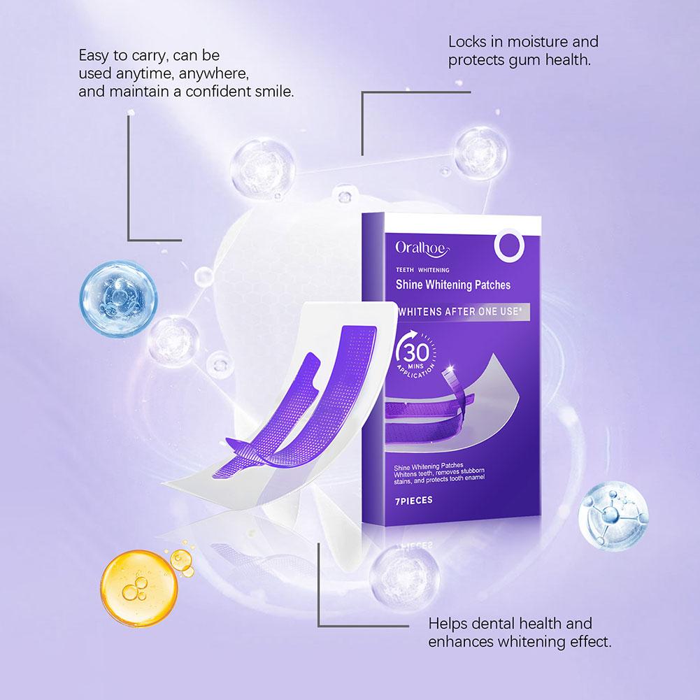 7개입 보라색 치아 미백 스트립 전문 치아 얼룩 제거  - Teeth Whitening Bleaching Kit 리뷰 및 가격