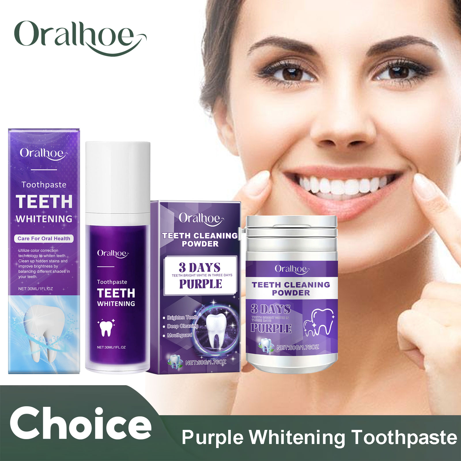 보라색 교정기 치아 미백 치약, 치아 딥 클리닝, 플라 - Teeth Whitening Remedies 리뷰 및 가격