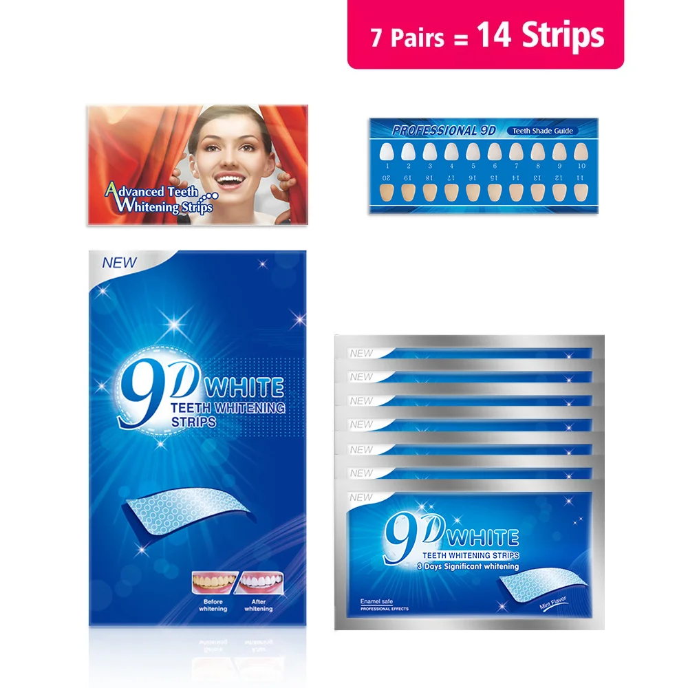 3D 5D 9D 전문 치아 미백 스트립은 치아 얼룩 제 - Whitening Strip 3D 리뷰 및 가격