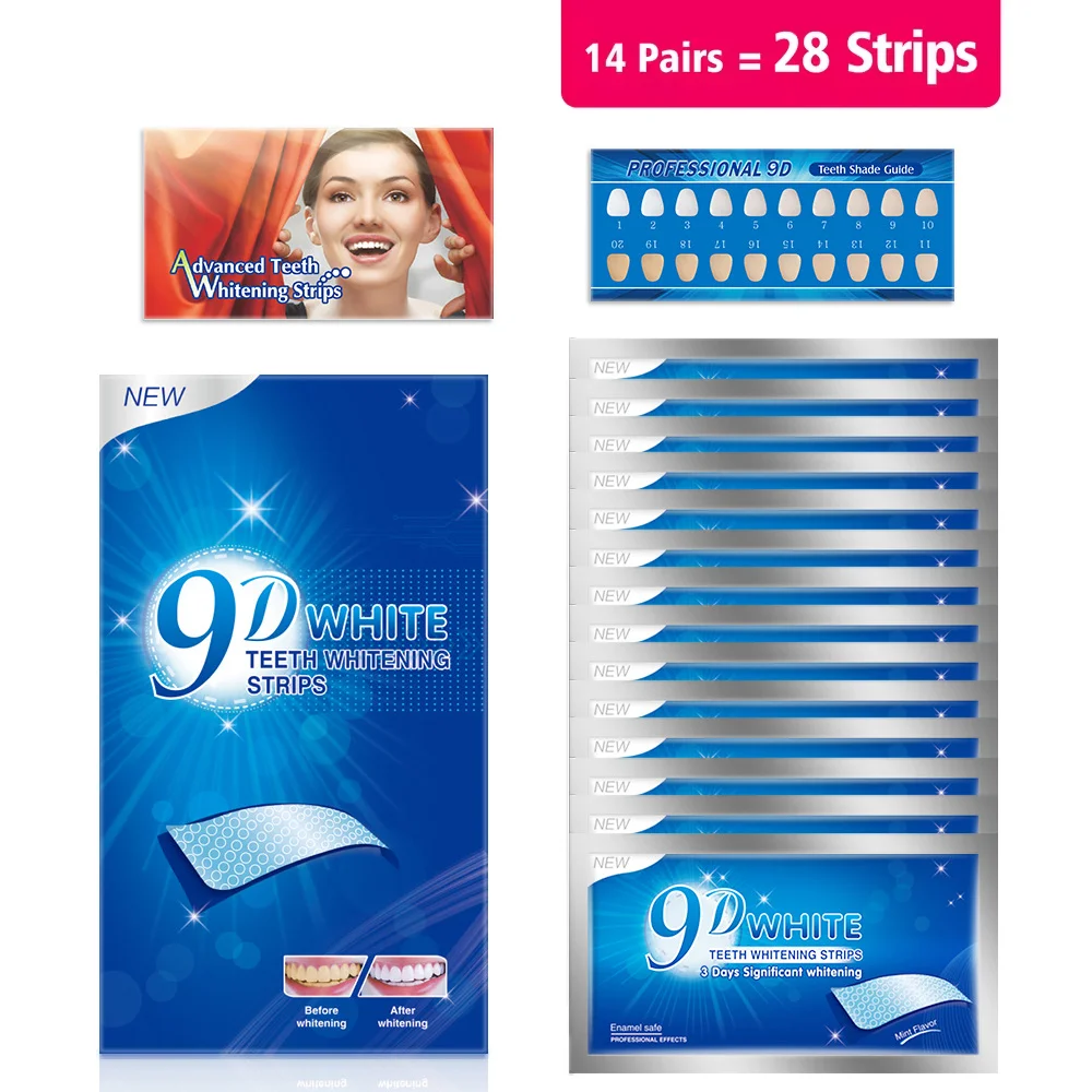 3D 5D 9D 전문 치아 미백 스트립은 치아 얼룩 제 - Whitening Strip 3D 리뷰 및 가격