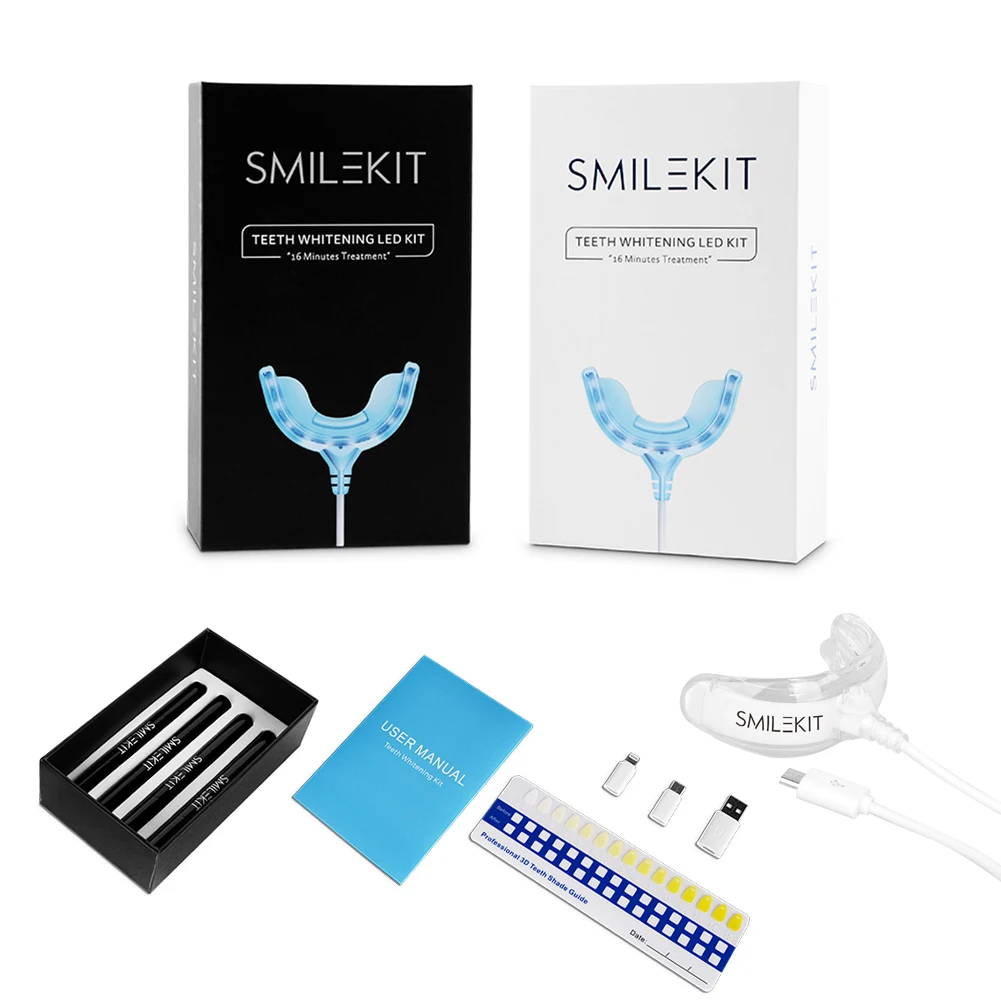 스마트 타이밍 16 LED 냉광 치아 미백 키트, 치아 - Teeth Whitening Bleaching Kit 리뷰 및 가격