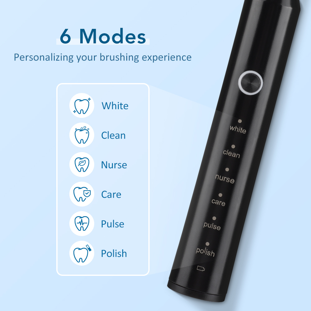전동 음파 칫솔 2분 스마트 타이머 6가지 모드 4개의 - Teeth Whitening Toothbrush 리뷰 및 가격