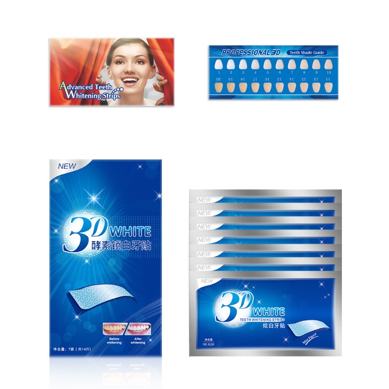 치아 3D/5D/9D 화이트너 스트립을 위한 7쌍 치아 - Whitening Strip 3D 리뷰 및 가격