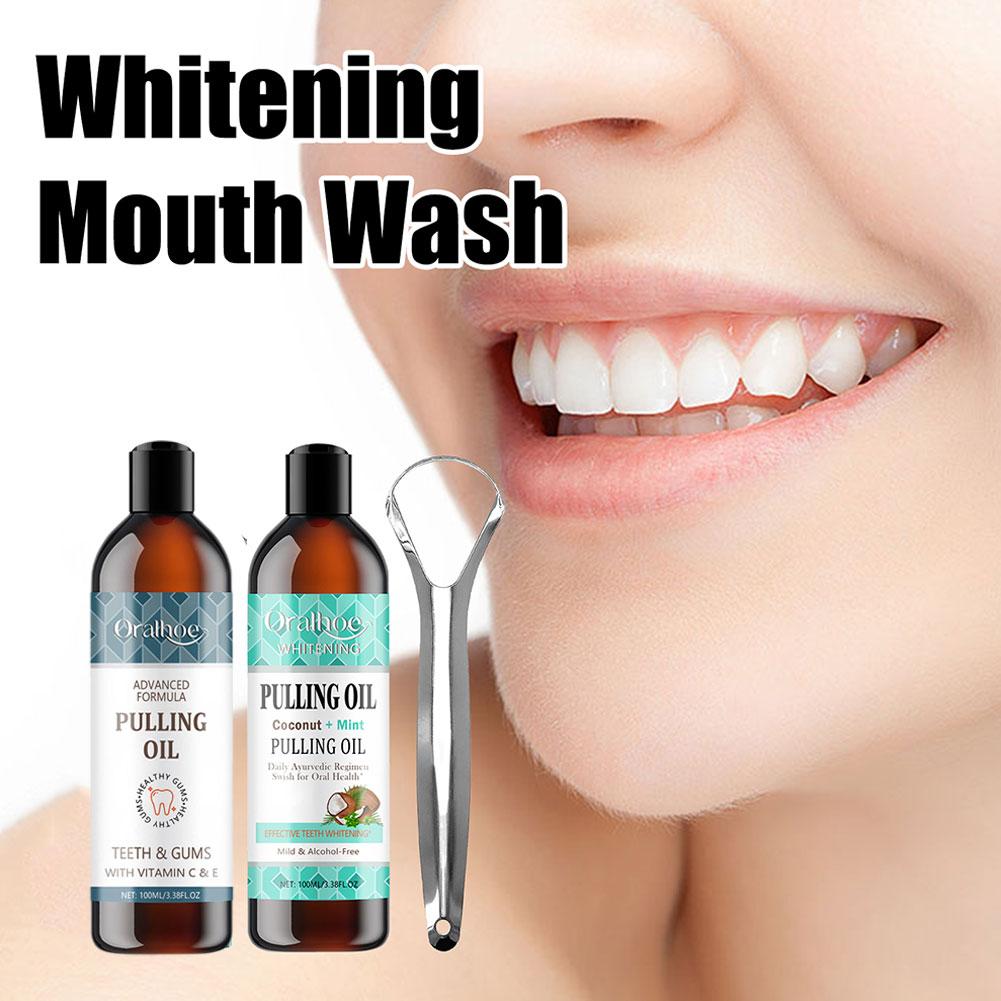 코코넛 민트 풀링 오일 구강청결제 무알코올 구강 치아  - Teeth Whitening Oil Pulling 리뷰 및 가격