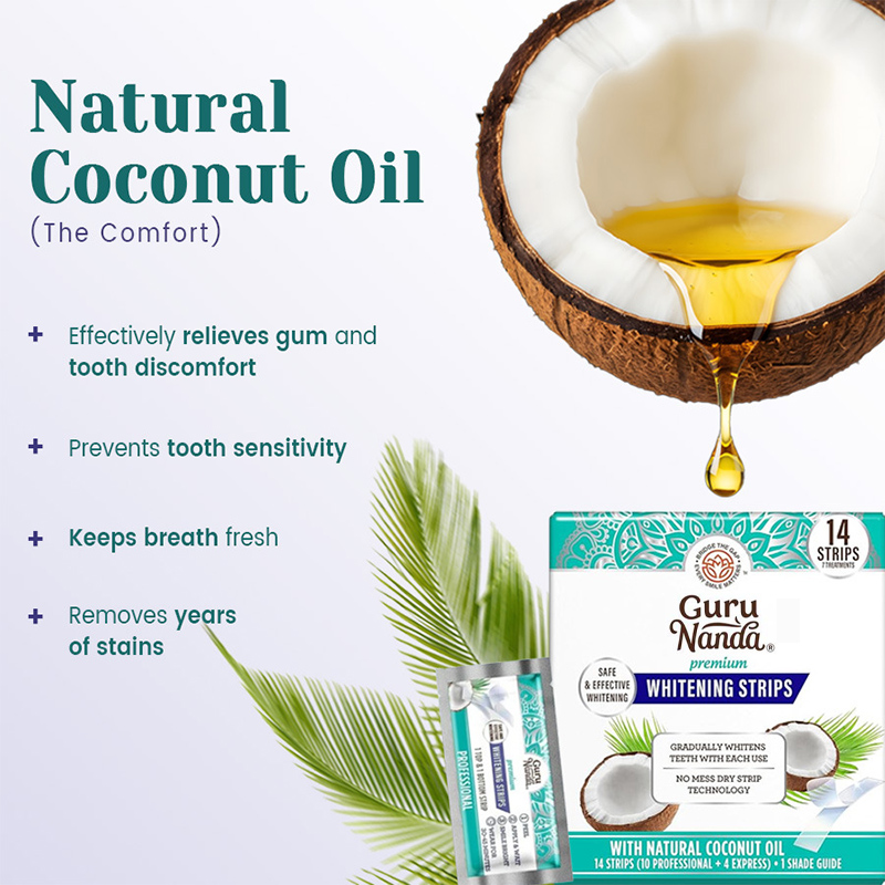14개/박스 코코넛 오일 치아 미백 스트립, 담배 및  - Teeth Whitening Oil Pulling 리뷰 및 가격