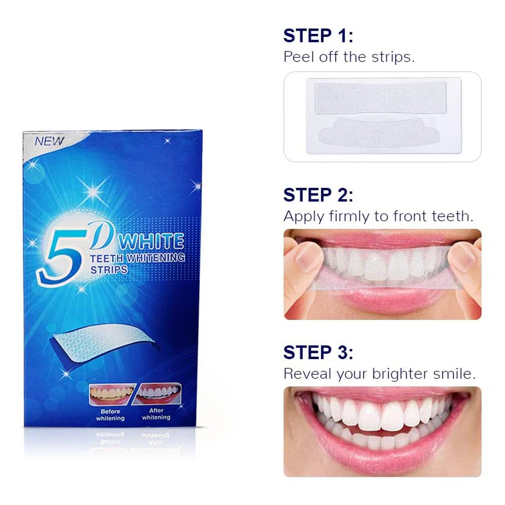 치아 미백 스티커 3D/5D/9D 미백 스트립 흡연 및 - Whitening Strip 3D 리뷰 및 가격