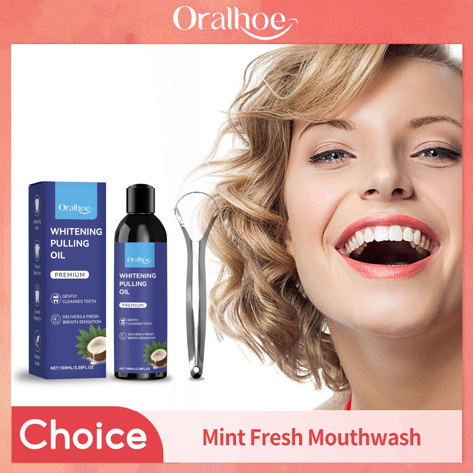 코코넛 풀링 오일 혀 클리너 치아 미백 구강 위생 클렌 - Teeth Whitening Oil Pulling 리뷰 및 가격