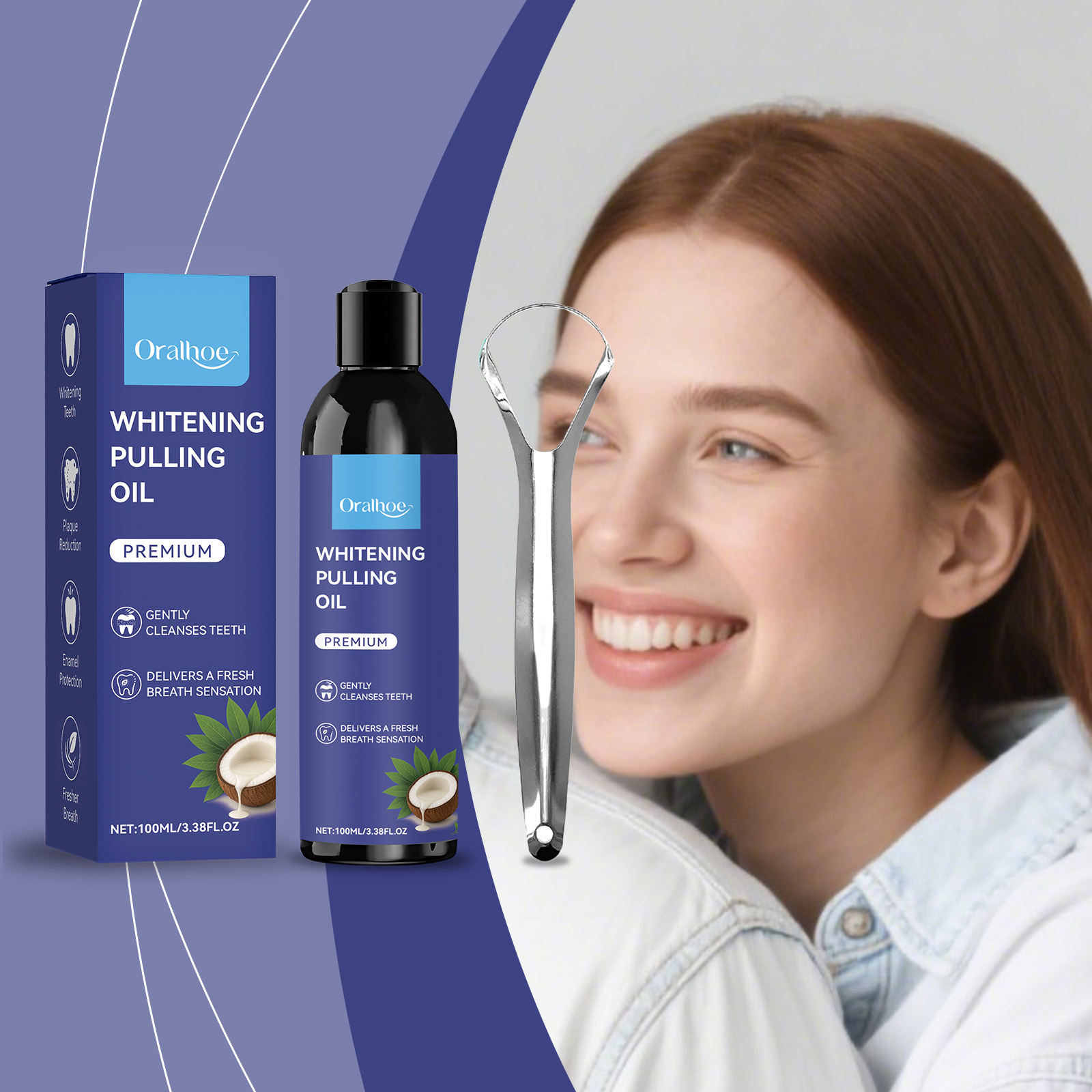 코코넛 풀링 오일 혀 클리너 치아 미백 구강 위생 클렌 - Teeth Whitening Oil Pulling 리뷰 및 가격