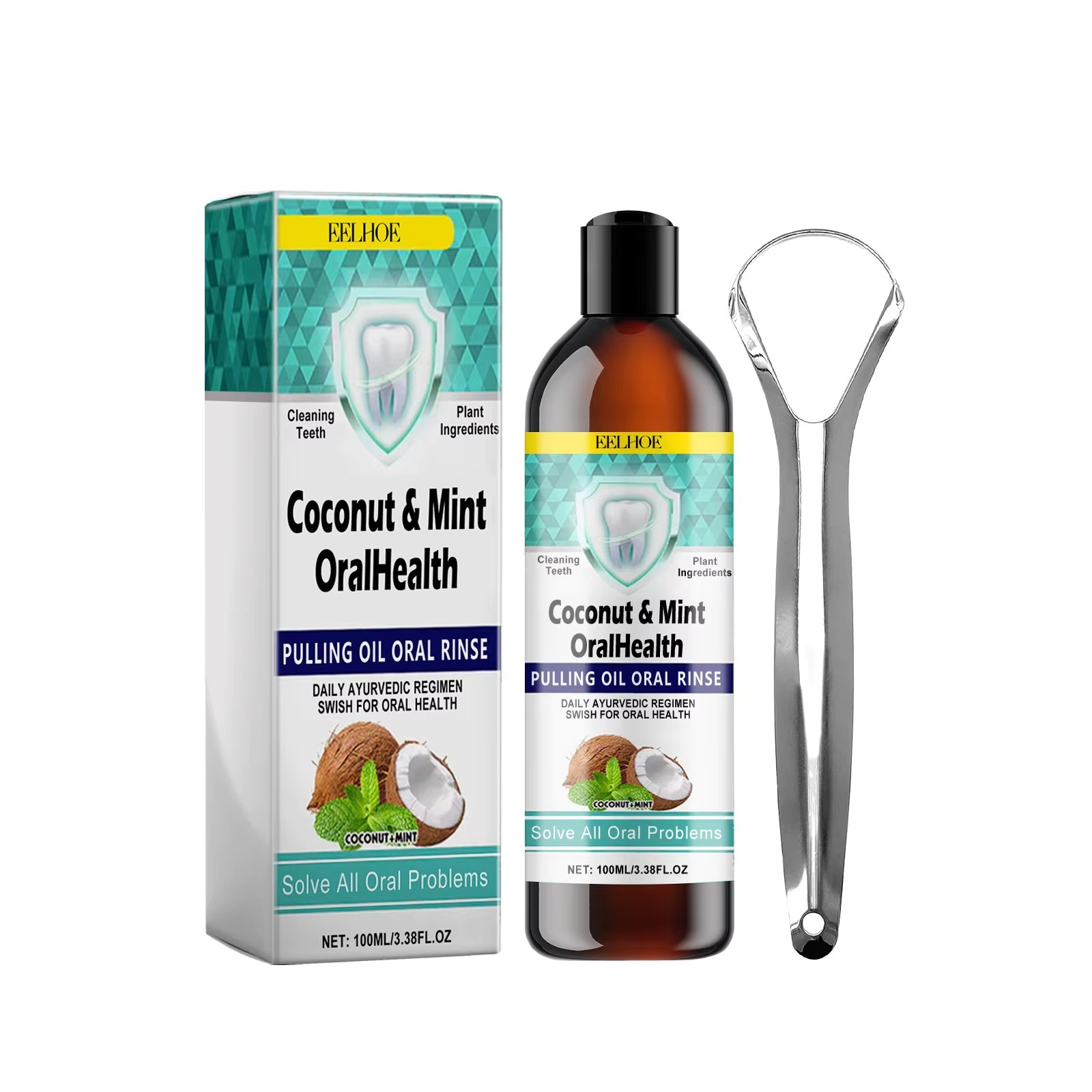 EELHOE 민트 코코넛 오일 구강 세척제 치아 청소  - Teeth Whitening Oil Pulling 리뷰 및 가격