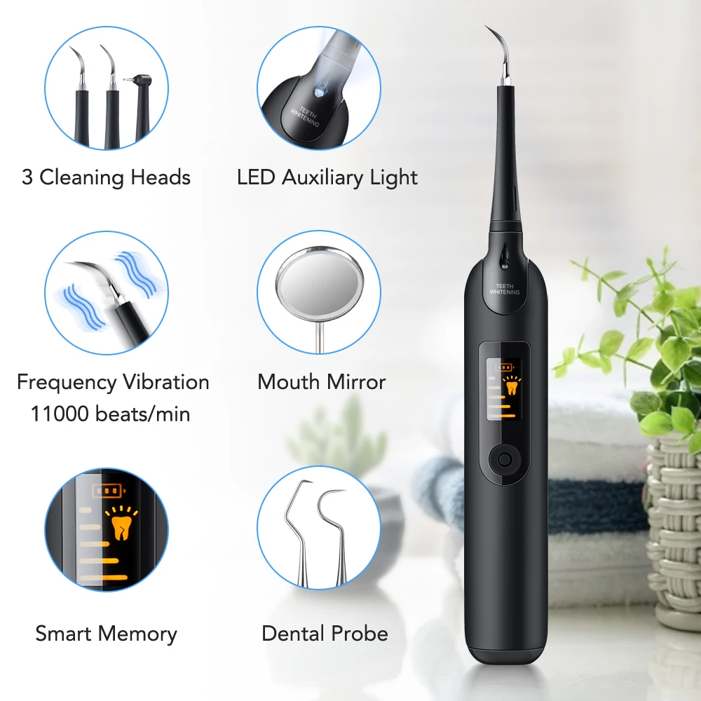 전기 치과 스케일러 칫솔 세트 LCD 화면 LED 라이 - Teeth Whitening Toothbrush 리뷰 및 가격