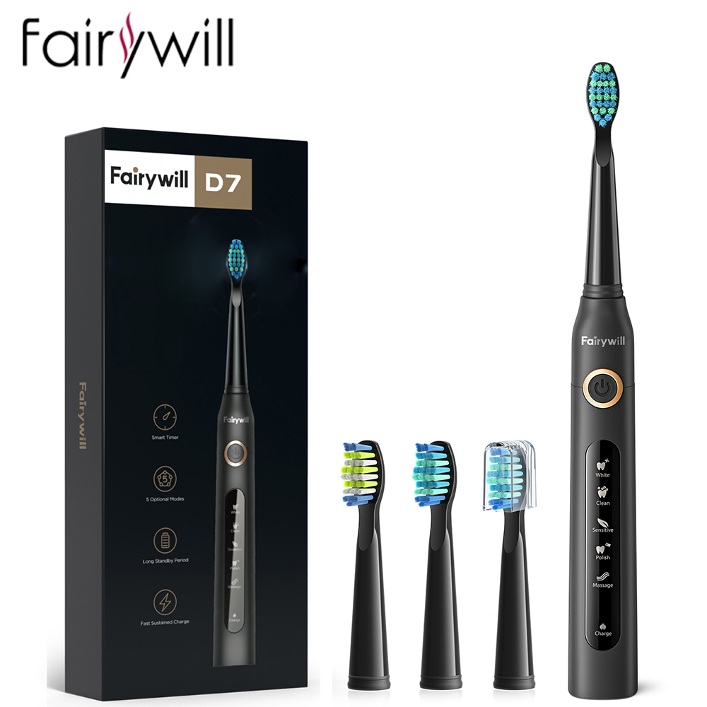 Fairywill 성인용 전기 음파 칫솔, USB 충전 - Teeth Whitening Toothbrush 리뷰 및 가격