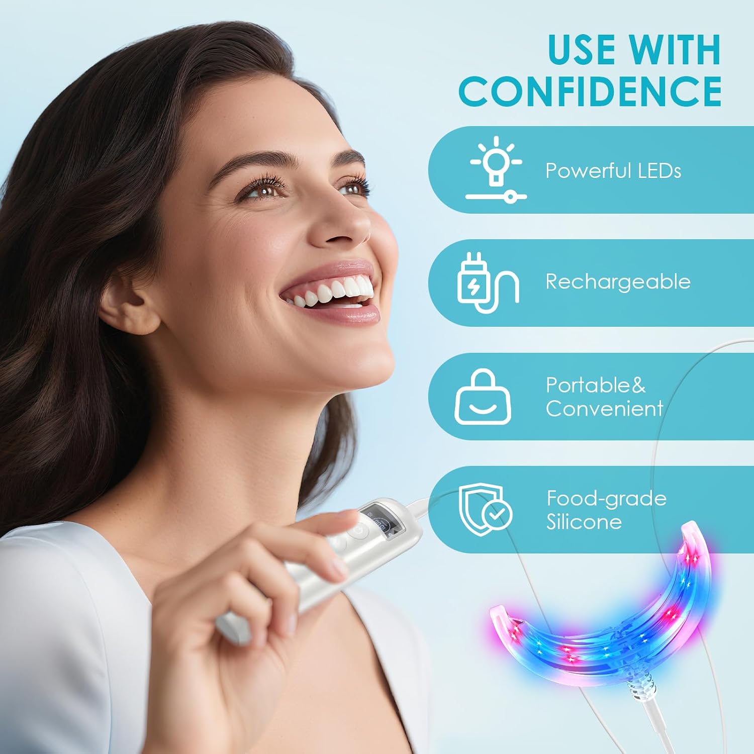치아 미백 촉진기 16 LED 레드 블루 강화 조명 트 - Teeth Whitening With Blue Light 리뷰 및 가격