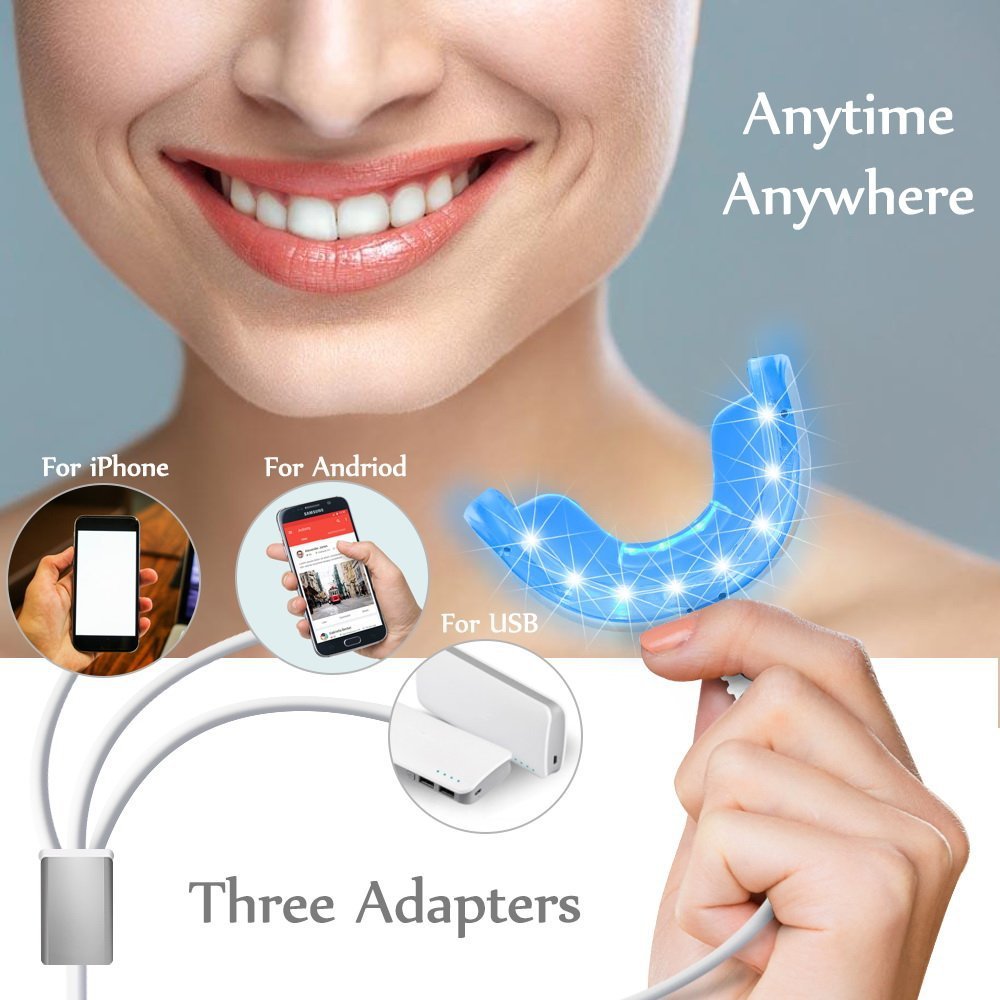 3-in-1 치아 미백 램프 16개의 조명 휴대용 US - Teeth Whitening With Blue Light 리뷰 및 가격