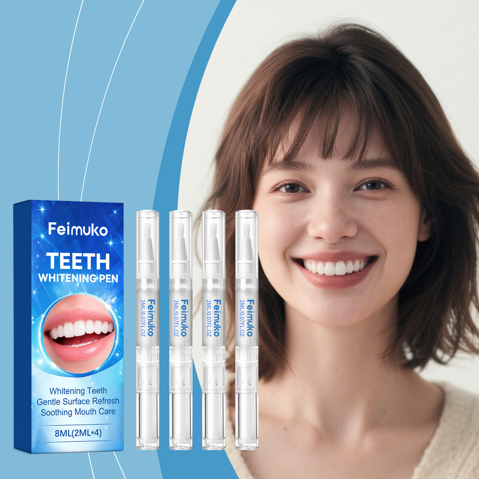 4pcs 치아 미백 젤 펜 얼룩 제거 노란색 치아 표백 - Teeth Whitening Bleaching Kit 리뷰 및 가격