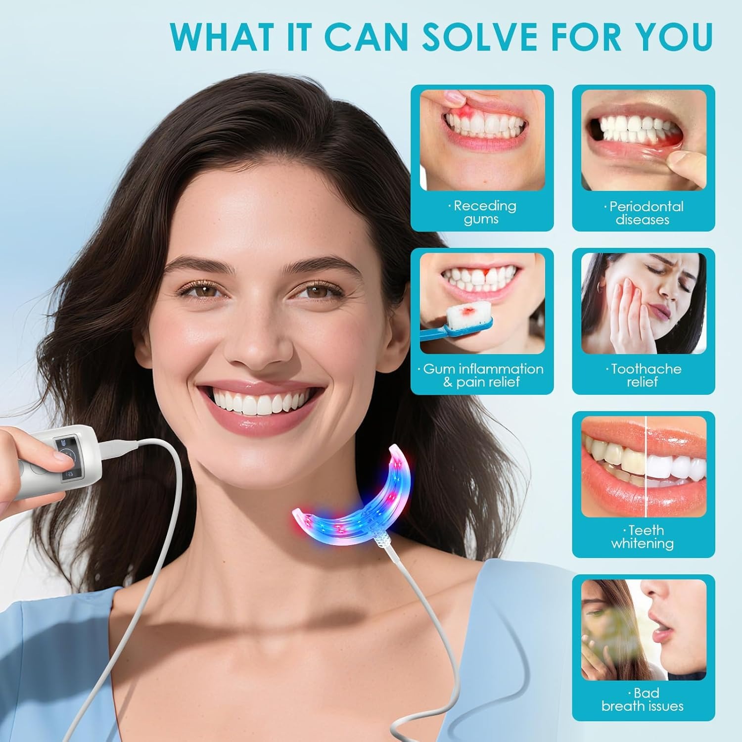 치아 미백 가속기 램프 블루&레드 라이트 LED 구강  - Teeth Whitening With Blue Light 리뷰 및 가격